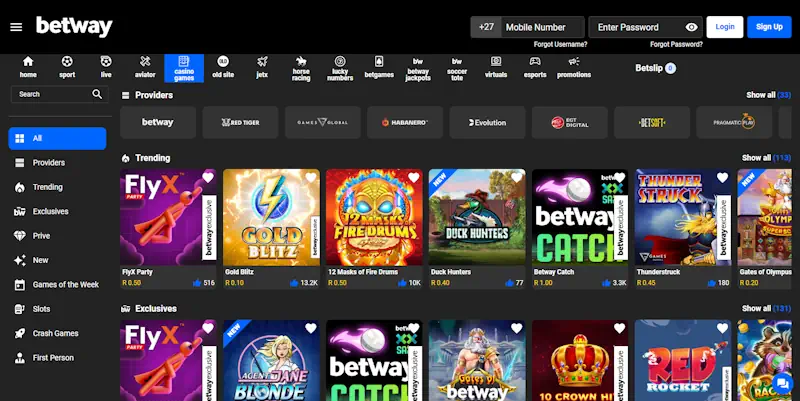 Legal Casino Betway Screenshot